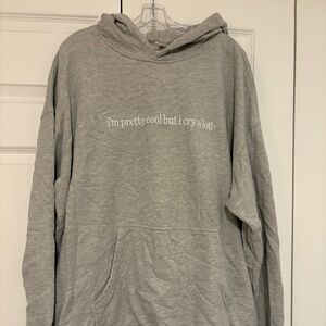 Gray Oversized See The Way I See Hooded 2XL Sweatshirt